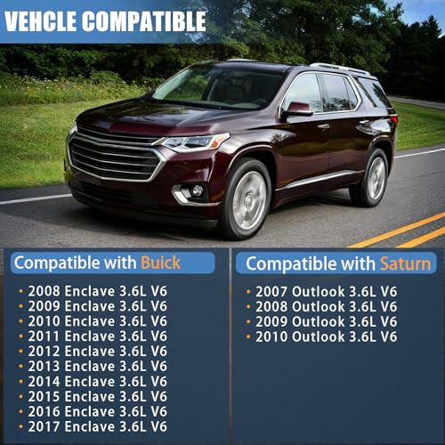 Sorello Engine Heater Hose Set Assembly Compatible with Buick Enclave, Inlet & Outlet Heater Hose Kit Compatible with Saturn Outlook 3.6L V6 - Replace 20765678、25862087、25862088、626-562