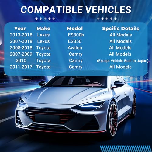 Front Brake Pads Set Compatible with Le-xus ES300h ES350, Toyota Avalon Camry Automotive Replacement Brake Pads Semi-Metallic D1222 - style: D1222