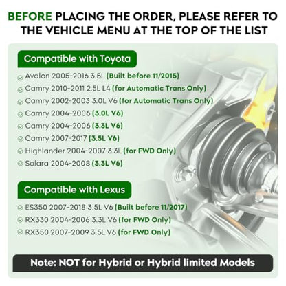 Front Right CV Axle Shaft Assembly