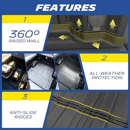 Michelin Truck Bed Mat for 2005-2021 Nissan Frontier 6 FT / 73.3" Only - size: 3) Frontier | 05-21 | 6 FT