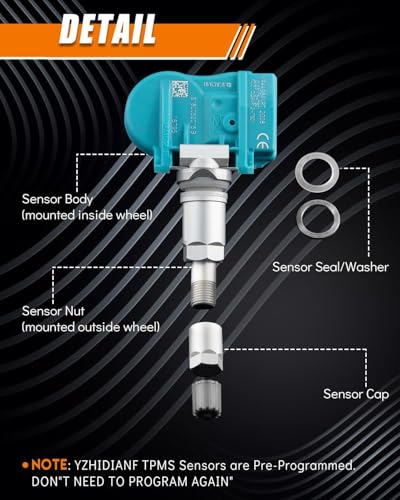 F2GZ-1A189-A 315MHz Tire Pressure Sensor for:-Ford Edge 2015-2024 - size: F2GZ1A189A(for:-Ford for:-Lincoln), style: Modern