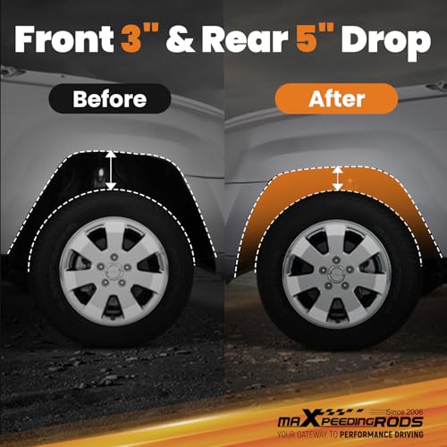 maXpeedingrods 3” Front & 5” Rear Lowering Kit for Chevy C10/GMC C15 60-72