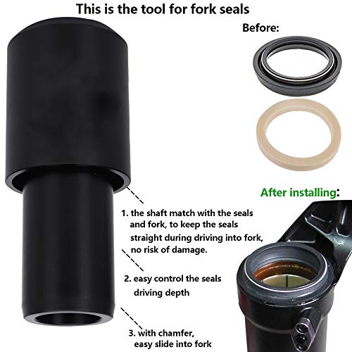 Dust Seal Installation Tool Fork Dust Seal Driver Dust Wiper Installation Tool Guide Compatible for Fox Rockshox Suspension Fork Lower Leg in 30mm 32mm 34mm 35mm 36mm 40mm - style: Size 34