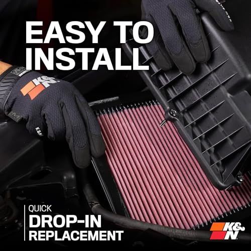 K&N High-Flow Original Lifetime Engine Air Filter: Increase Power: Premium, Washable: Compatible with 2011-2016 Mercedes Benz: (See Product Description for Select Models) 33-2985
