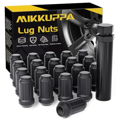 MIKKUPPA M12x1.5 Lug Nuts, Replacement for Honda Chevy Aftermarket Wheel - color: Matte Black