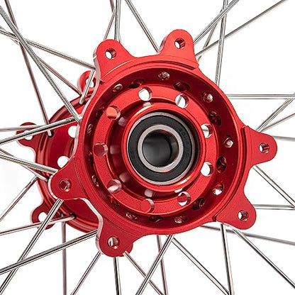 TOFR 18"x2.15" CNC Rear Wheel for Sur ron Surron Ultra Bee Rim Hub - color: Red, size: N/A Front 18" Rear