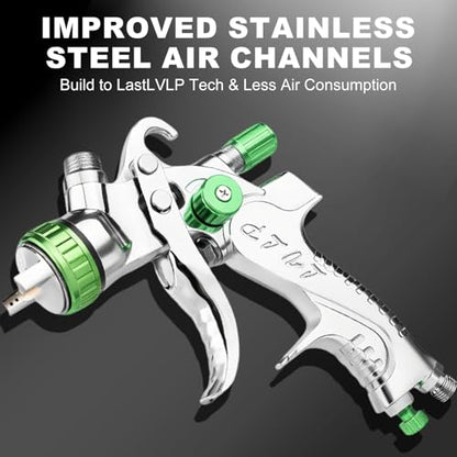 LVLP Air Spray Gun with 10PCS Disposable Mixing Cups, 1.3/1.7/2.0mm Nozzle - size: disposable paint cups