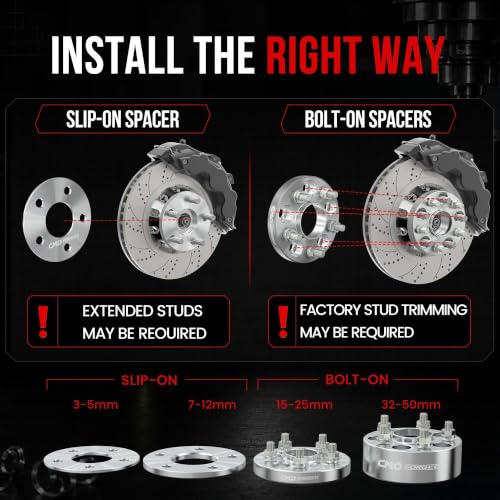 Customadeonly CMO 1.25" 5x114.3 to 5x127 Wheel Adapters for Ford 4pcs