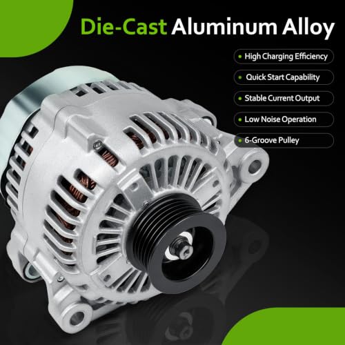 Alternator Replacement for 2007-2009 Kia Sorento 3.3 3.8L, Sedona 06-09, Borrego 10-11, 06-11 Hyundai Azera 3.3 3.8L, Veracruz 07-12, Entourage 07-10, Sonata 06-10, Santa Fe 07-09, 102211-3102, 11191N