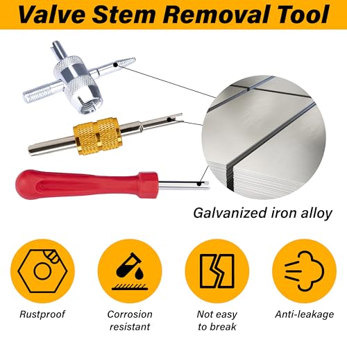 Valve Stem Removal Tool, Schrader Valve Removal Tool, Tires Repair Tool Kit - color: 33 PCS