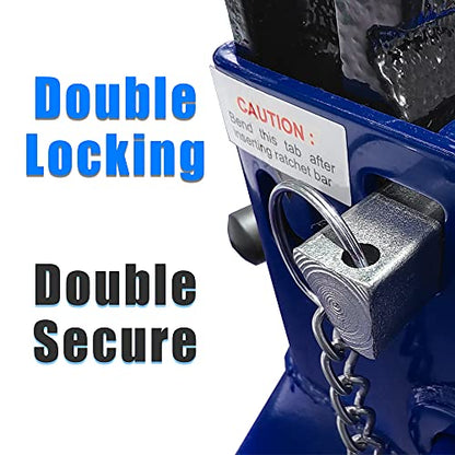 TCE 3 Ton (6,000 LBs) Capacity Double Locking Steel Jack Stands, 2 Pack, Blue, AT43002AU - size: 3t double locking