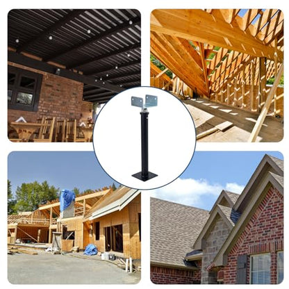 4 Pack U-Shaped Floor Jack - Adjustable Steel Beam Support for 4x2, 4x4, 4x6 Joists Heavy Duty Screw Jack with U-Head Telepost & House Jack.15-19 Inch Adjustment Range. - size: 15-19