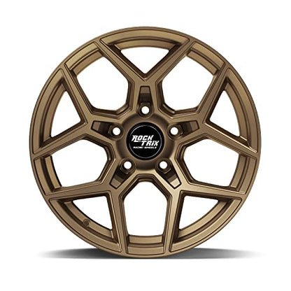 RockTrix RT105 18x9 Off-Road Wheels compatible with Toyota Tundra 2007-2021, Matte Bronze 5x150 Rims +12mm Offset for 33-35 Inch Tire Clearance, Fits Sequoia, Land Cruiser, And Fits Lexus LX570 - color: Matte Bronze, size: 18x9 +12mm offset