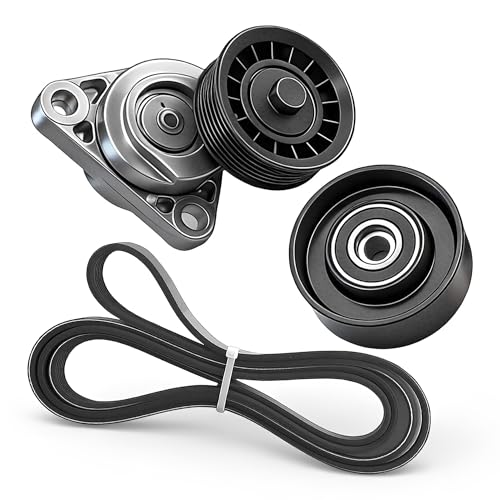 Serpentine Drive Belt Tensioner and Idler Pulley Kit For Chevrolet - size: 90K-38328D