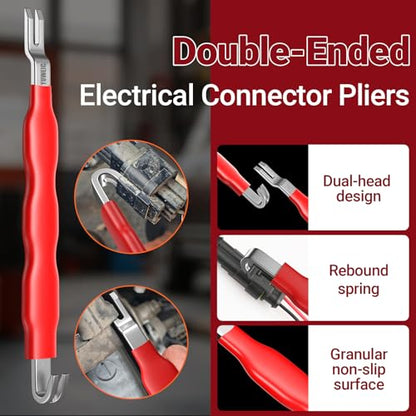 4PCS Electrical Disconnect Pliers Set, Automotive Electrical Disconnect Pliers and Terminal Pin Removal Tool Kit, Professional Automotive Tools for Most Cars, Trucks and SUVs - size: 4