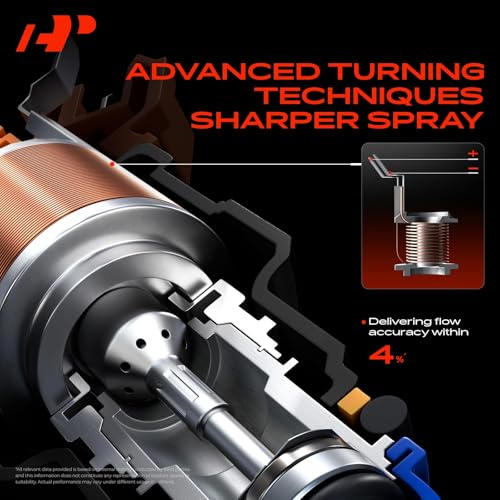 A-Premium Set of 6 Fuel Injectors Compatible with Chevrolet, Cadillac, GMC