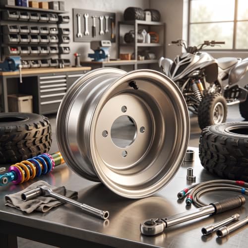 Wheel 18x9.50 8 Aluminum Alloy, 8 Inch Hub - size: Three Hole (Hole Spacing: 78mm / 3.07in
