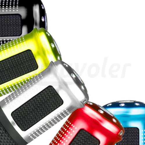 Universal Motorcycle Handlebar Grips Fits for Motorcycles with 7/8" Left Grip and 1" Right. - color: Silver