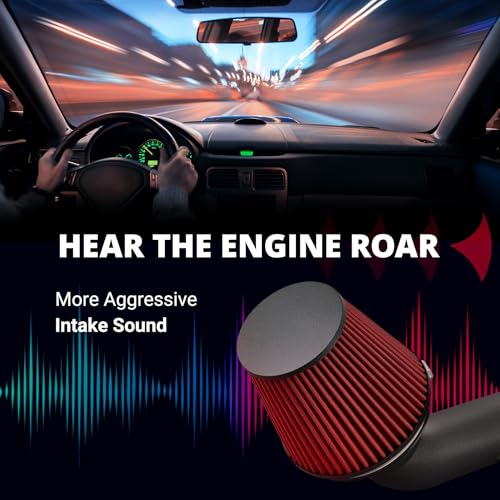 EVIL ENERGY Cold Air Intake Compatible for 2012-2015 Honda Civic 1.8L, Includes Heat Shield & Pre-Filter, Black