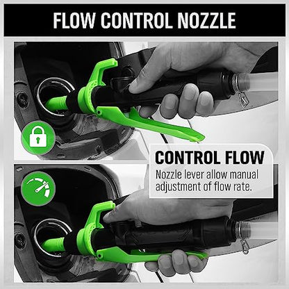 SWANLAKE Portable Battery Powered Fuel Transfer Pump, 2.4 GPM Liquid Transfer Pump for Gasoline, Siphon Pumps for Gas Can, Tank, Water-Transfer