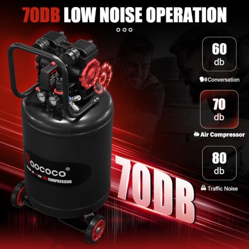 Portable Air Compressor with 14 Gallon Steel Tank, 2 HP 4.52 CFM @ 90 PSI - size: 14Gallon