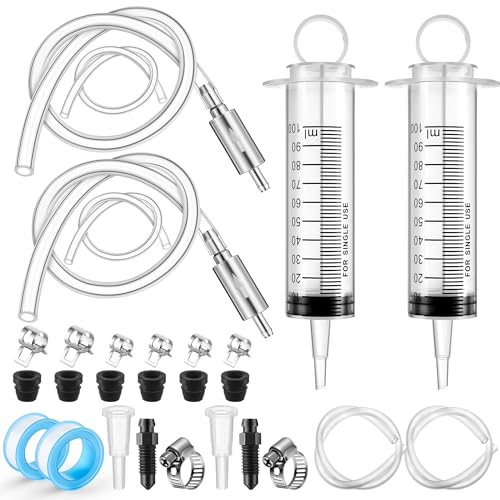 Meonum 2 Set One Way Brake Bleeder Kit, 100ML Syringe and Oil Fluid Hose