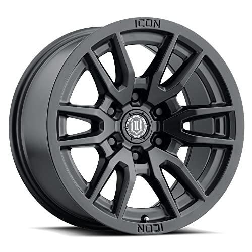 ICON ALLOYS VECTOR 6 17X8.5 6X139.7 0 SATIN BLACK WHEEL