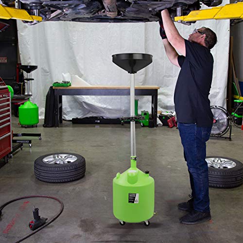 OEMTOOLS 18 Gallon Oil Drain Container, Upright Adjustable Oil Drain Tank - style: 18 gallon