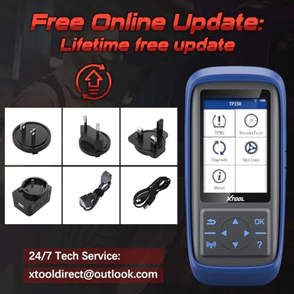 XTOOL TP150 TPMS Programming Tool, Protective Case Storage Bag for TPMS Programming Tool