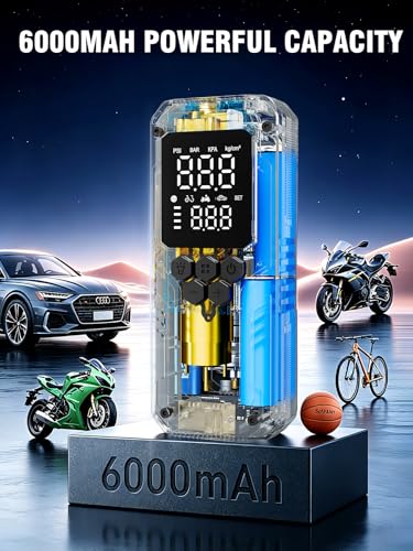 Tire Inflator Portable Air Compressor, 150 PSI Dual Power
