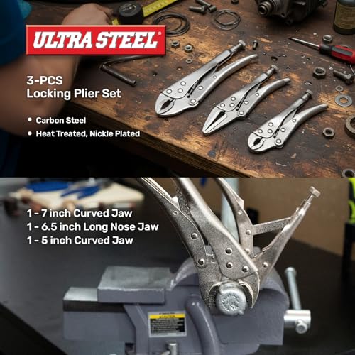 10PC Wrench and Plier Set, Heat Treated Carbon Steel
