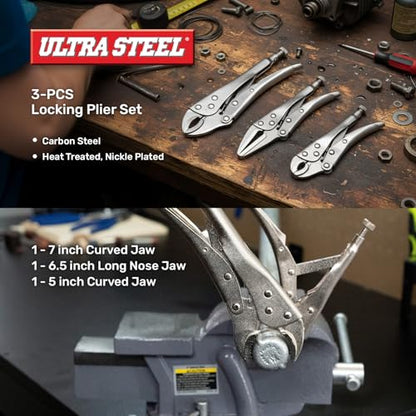 10PC Wrench and Plier Set, Heat Treated Carbon Steel