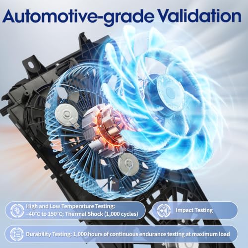 Engine Cooling Radiator Fan Assembly Fit for Toyota Models - RAV4 2013-2019, L4 2.5L, Reference Number 621-557, 623290, 163610V330, 163610V340, 1636336100, 1636336110, 167110V210 - size: 621-557, 623290