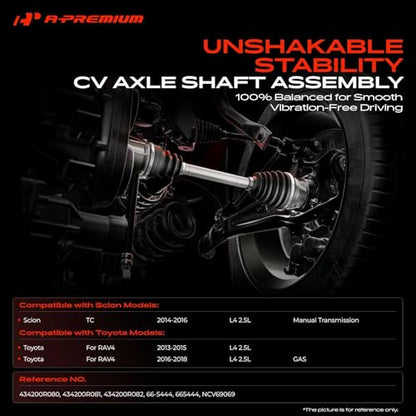 A-Premium Front Left Driver Side CV Axle Shaft Assembly