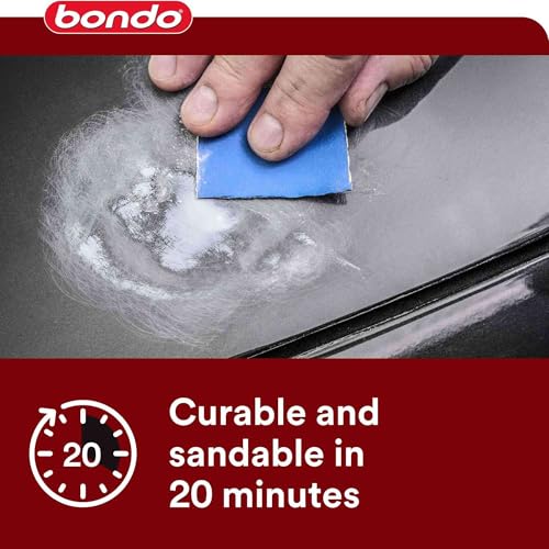 3M Bondo Glazing and Spot Putty 2 Pack (2 x 4.5 oz Tubes = 9 oz Total) Nitrocellulose red auto Body Finishing Putty for pinhole, Scratch and Small dent Repair on Metal, Fiberglass and Wood