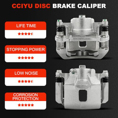 cciyu Front Left & Right Disc Brake Calipers Assembly 18B4880A 18B4881A - size: Front[18B4880A+18B4881A]