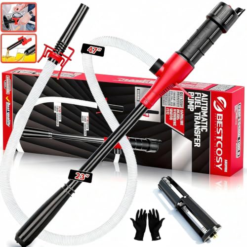 Portable Cordless Fuel Transfer Pump Battery Powered with Gloves - color: 1 Pack of Light Red