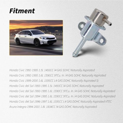 PR4068 Fuel Injection Pressure Regulator Compatible with Honda Civic - style: PR4068