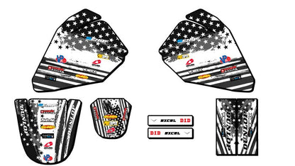ALL PW 80 MERICA Grey Base Kit Compatible with Yamaha | Senge Graphics Inc - color: Grey, size: Base Kit