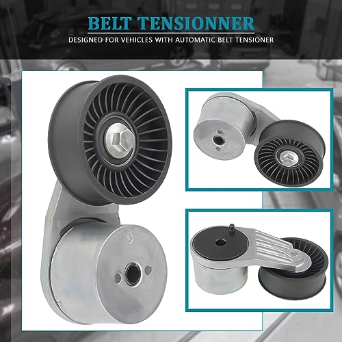 IRONTEK F4TZ6B209AA Belt Tensioner Pulley Assembly fit for Ford (1987-1992 Bronco/ 1987-1996 E-150 Econoline/ 1987-1996 E-150 Econoline Club Wagon/ 1987-1996 E-250 Econoline) #F4TE6B209AE E7TZ6B209H - size: F4TZ6B209AA