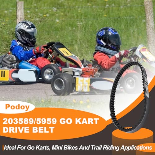 Podoy 203589/5959 Go Kart Drive Belt for 30 Series Go Kart 5-7 HP Engines