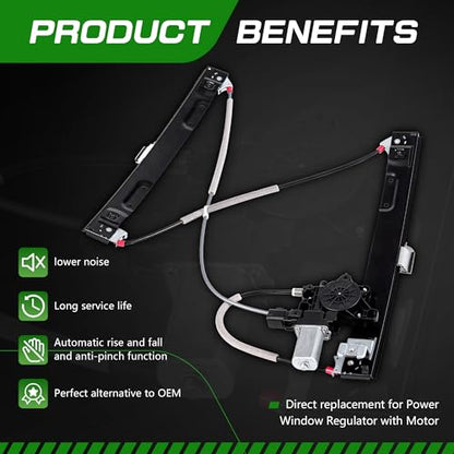 Front Driver Side Power Window Regulator with Motor - size: C2Z31201