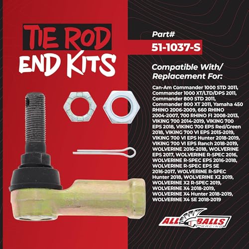 All Balls Racing 51-1037-S Tie Rod End Kit (Outer Only)