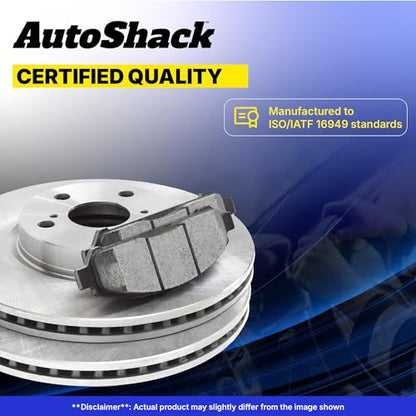 AutoShack Front Vented & Rear Solid Brake Rotors & Ceramic Pads - style: Brake Rotor & Pad