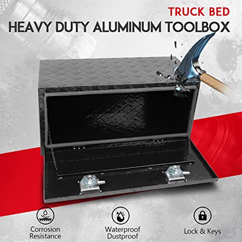 36" x 18" x 18" Truck Tool Box Pickup Truck Bed Toolbox Heavy Duty - color: Black, size: 36" x 18" x 18"