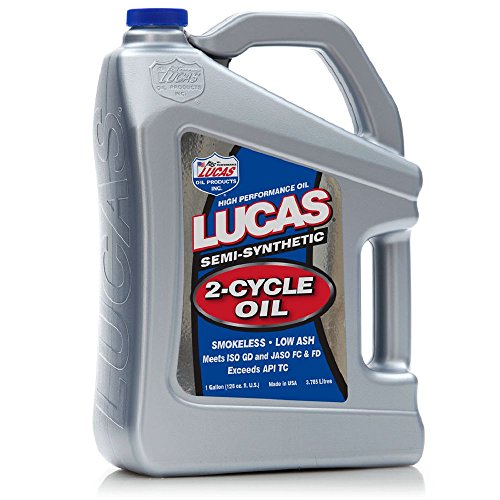 Lucas Oil 10115 Semi-Synthetic 2-Cycle Motor Oil - 1 Gallon (Pack of 4) - size: 1 Gallon, style: 4 Pack