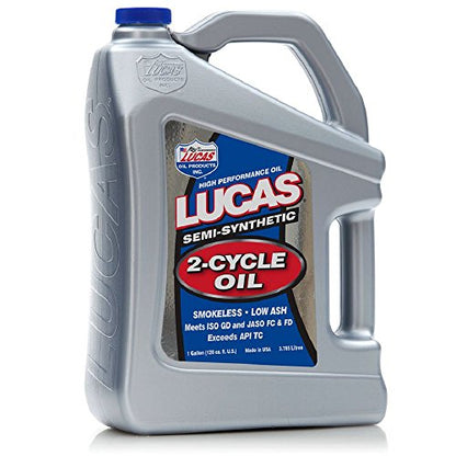 Lucas Oil 10115 Semi-Synthetic 2-Cycle Motor Oil - 1 Gallon (Pack of 4) - size: 1 Gallon, style: 4 Pack