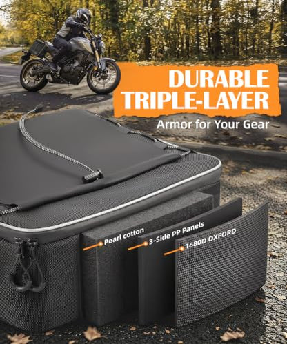 NICECNC 30L Motorcycle Saddlebags 1680D Throw-Over Panniers with Rain Cover