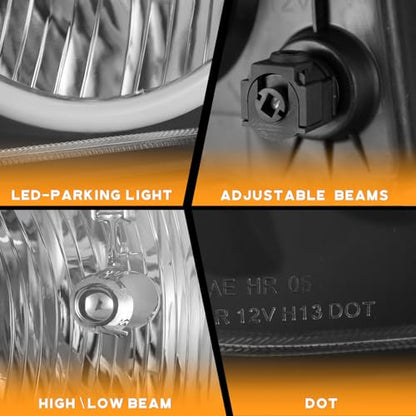 WEELMOTO LED Headlights for 2005-2009 Ford Mustang (NOT Fit factory Xenon)