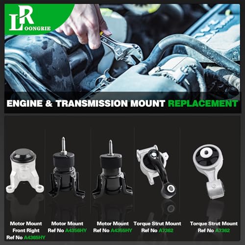 Engine Motor Mount and Transmission Mount kit Compatible with Altima - size: A4355HY A4365HY A4356HY A7362 A7363